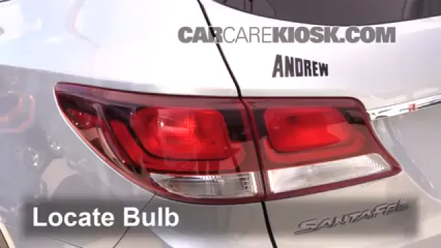 2017 Hyundai Santa Fe SE 3.3L V6 Lights Turn Signal - Rear (replace bulb)